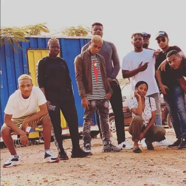 Olamide And His YBNL Squad Strike A Pose (Photos)